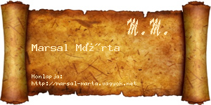 Marsal Márta névjegykártya