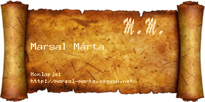 Marsal Márta névjegykártya